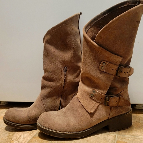 Coolway Just Be Yourself Alida Brown Suede Moto Boots size 9 - Picture 6 of 6